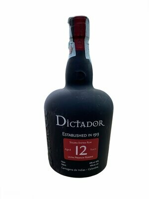 Dictador Rum 12yo Ultra Premium Reserve 70cl 40%