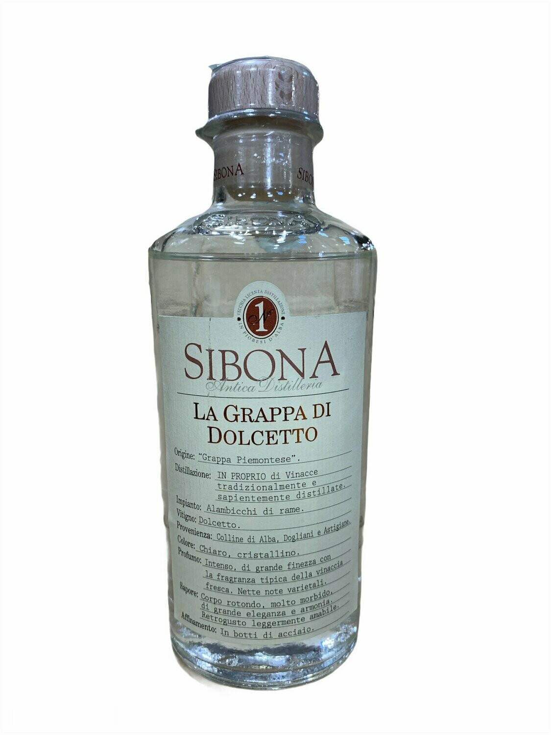 Sibona Grappa di Dolcetto 50cl 42%