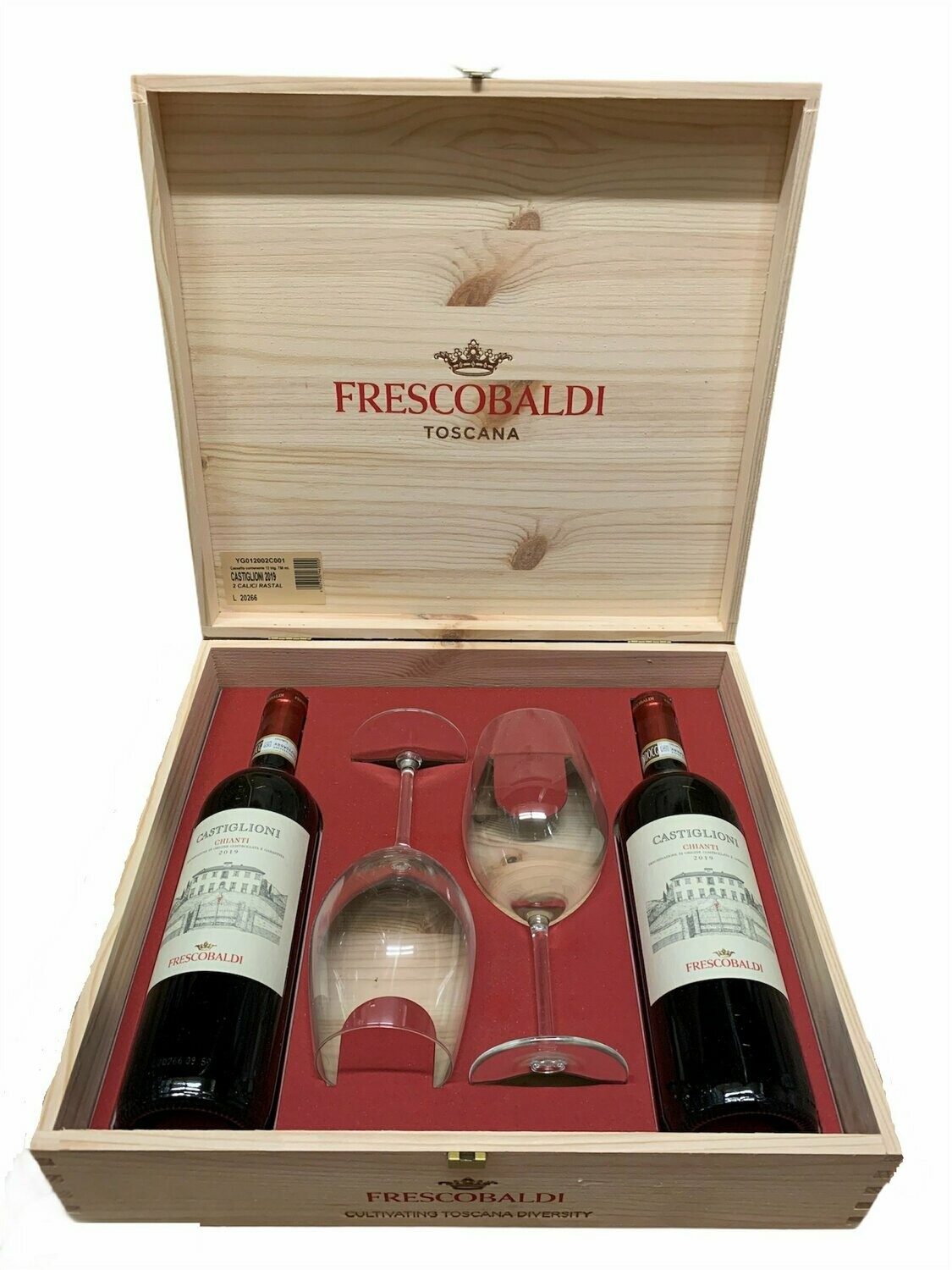 Frescobaldi Confezione 2 Bottiglie Castiglioni 75cl + 2 Calici