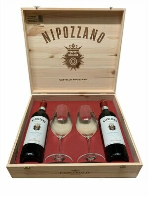 Frescobaldi Confezione 2 Bottiglie Nipozzano 75cl + 2 Calici