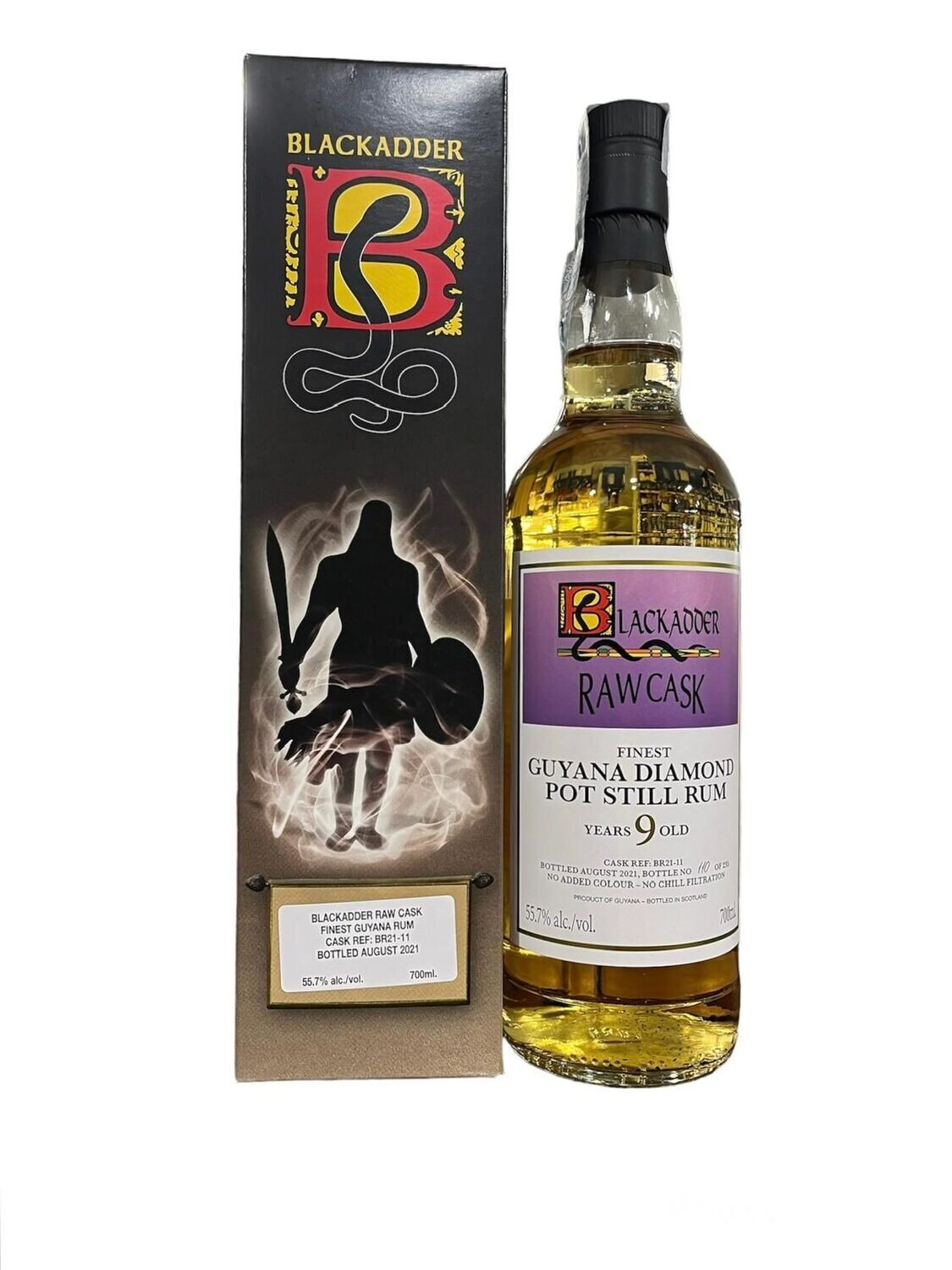 Blackadder Raw Cask Finest Guyana Diamond Pot Still Rum 9y 70cl 55,7%