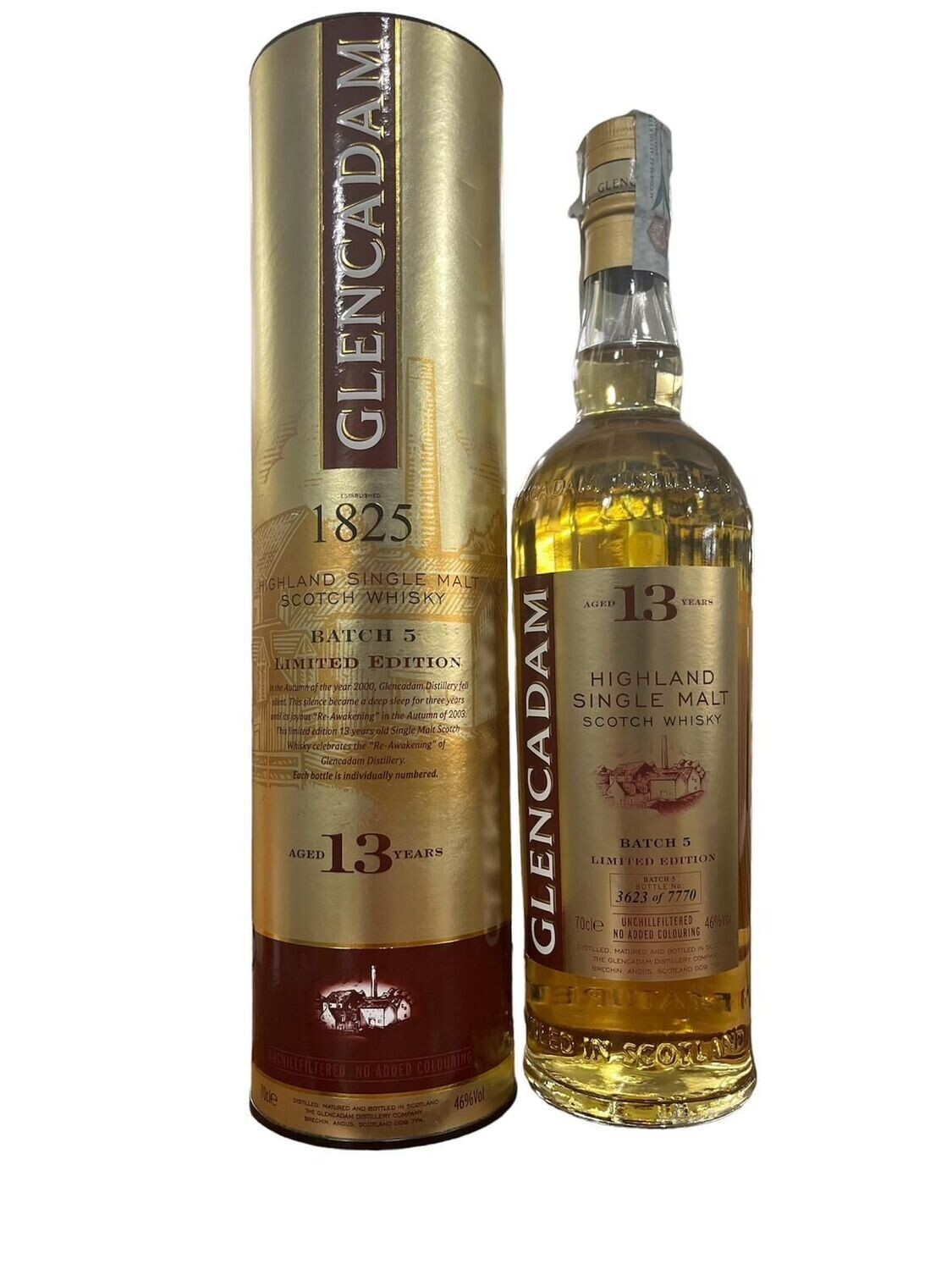 Glencadam 1825 Batch 5 Limited Edition 13YO Whisky Single Malt 70cl 46%
