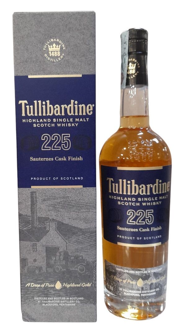 Tullibardine 225 Sauternes Cask Finish Scotch Whisky 70cl 43%