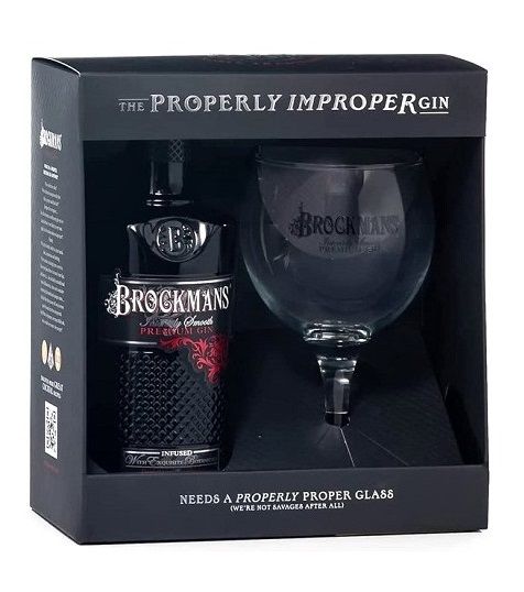 Brockmans Gin + Glass 70cl 40%