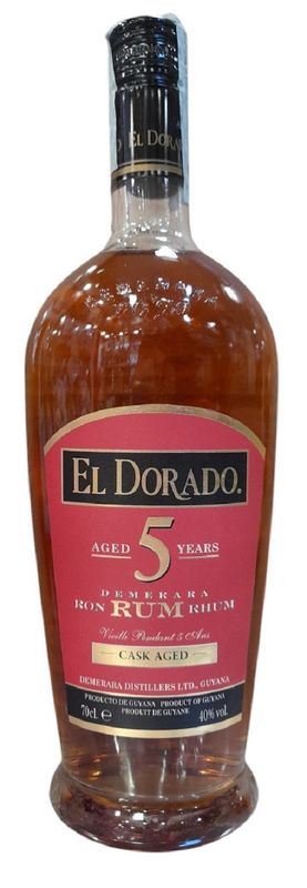 El Dorado Demerara Rum 5yo 70cl 40%