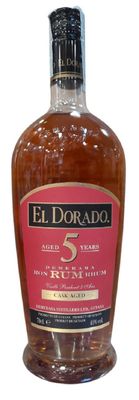 El Dorado Demerara Rum 5yo 70cl 40%