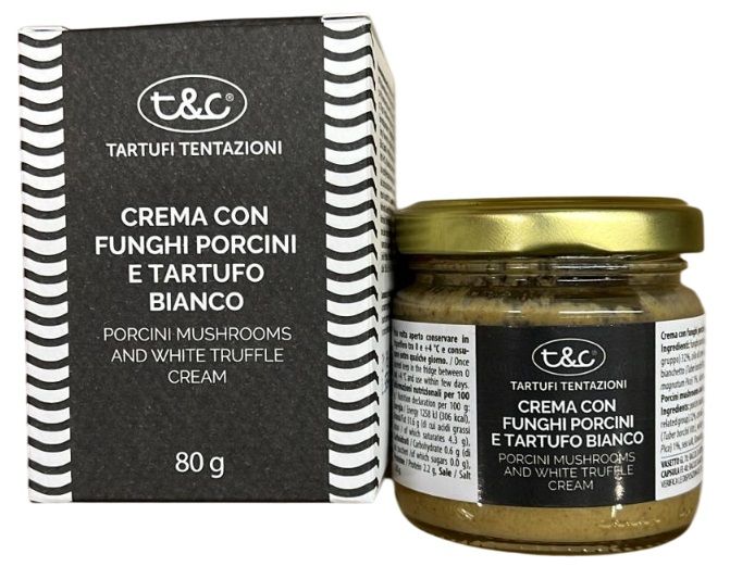 Crema di Tartufo Bianco e Funghi Porcini 80g