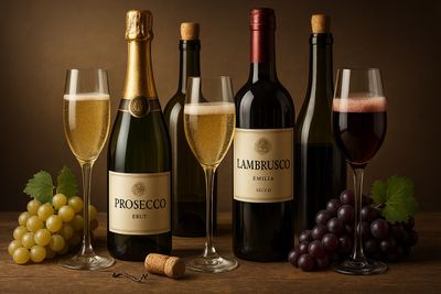 Prosecco and Lambrusco