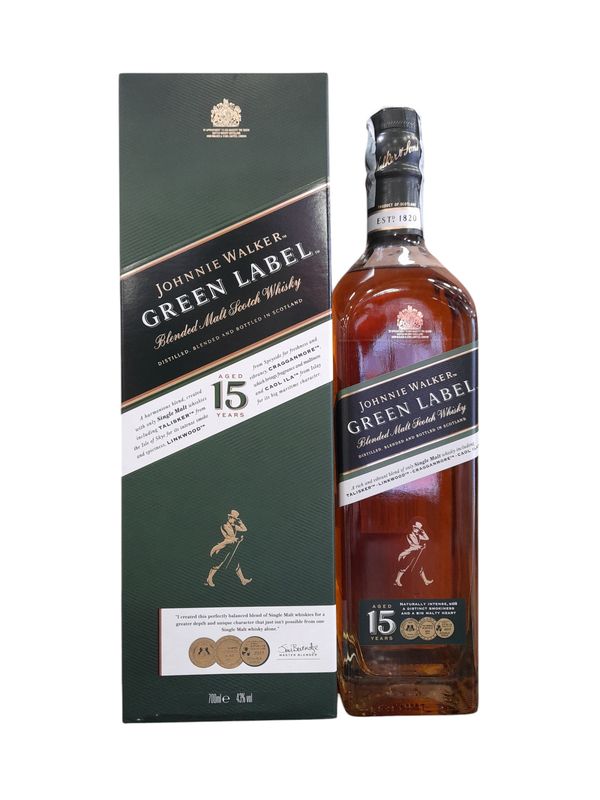 Johnnie Walker 15yo Green Label 70cl 43% Johnnie Walker 15yo Green Label 70cl 43%