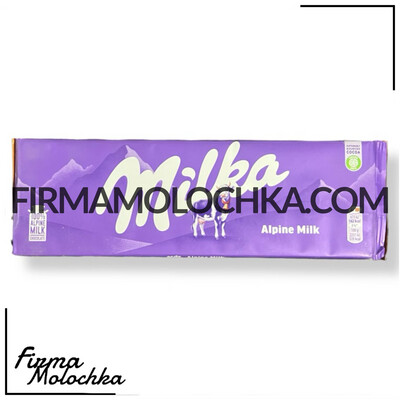 Шоколадка Мілка АЛЬПІЙСЬКЕ МОЛОКО (Alpine milk) 250грам ТМ Мілка (17шт/ящ)