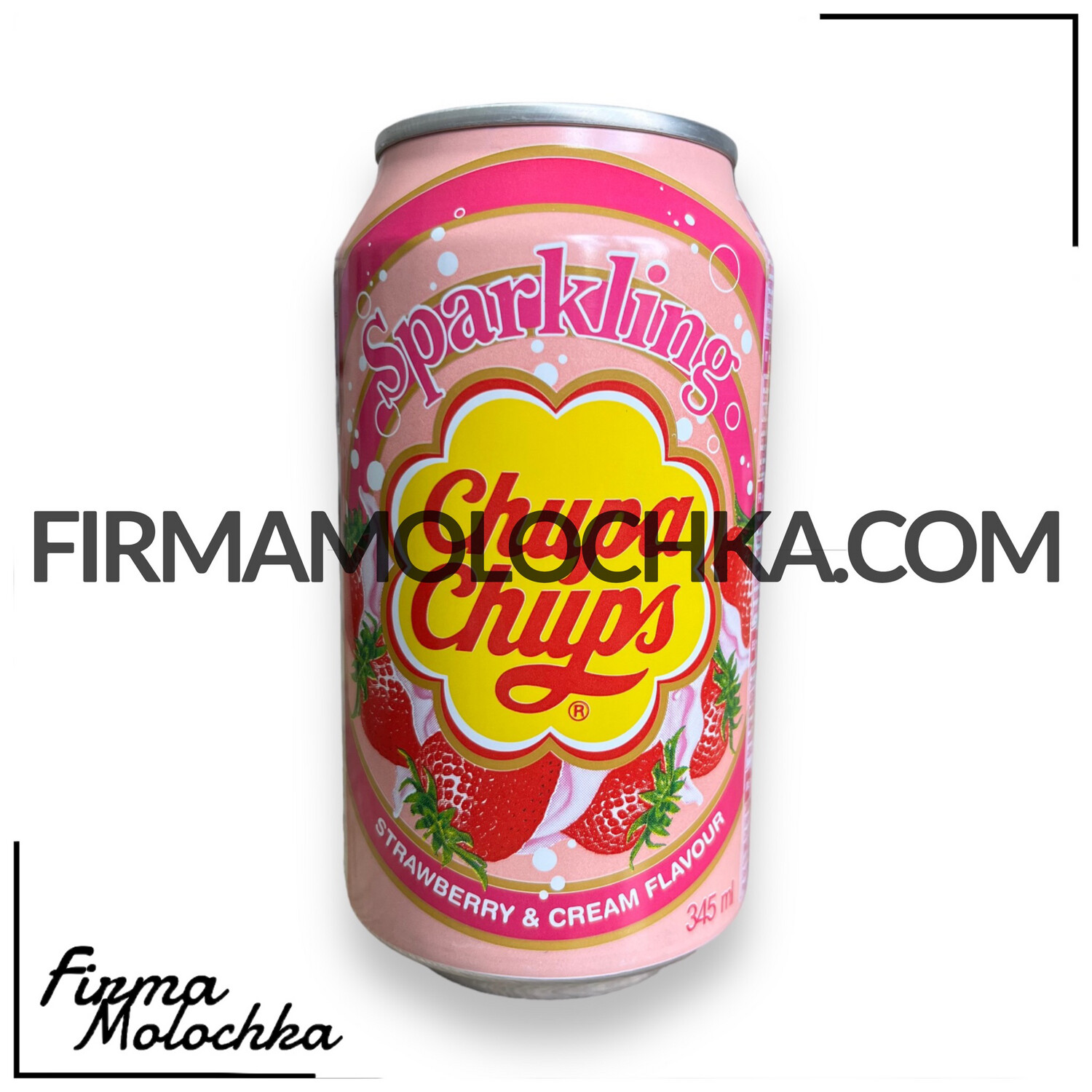 Напій зі смаком ПОЛУНИЦІ (Strawberry&amp;Cream Flavour) 345мл ТМ ЧУПА ЧУПС (24шт/ящ)