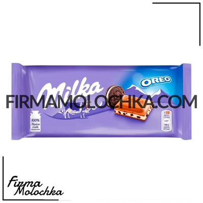 Шоколад молочний зі шматочками орео (oreo) 100грам ТМ Мілка (22шт/ящ)