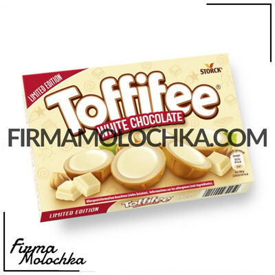Цукерки ТОФІ з БІЛИМ ШОКОЛАДОМ 125грам (110шт/ящ)