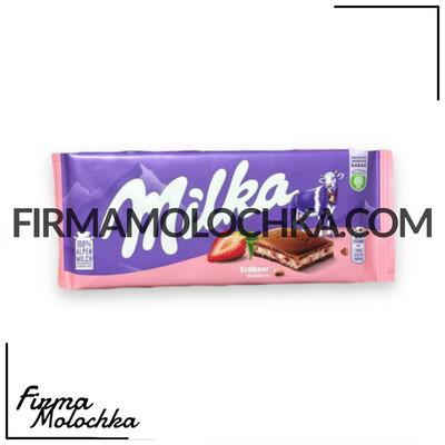 Шоколад молочний з полуничним кремом (strawberry) 100грам ТМ Мілка (22шт/ящ)