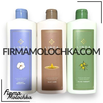 Гель для душу в асортименті CREAMY SENSATION/SILKY CARE/OLIVE THERAPY 400мл ТМ Linda (15шт/ящ)