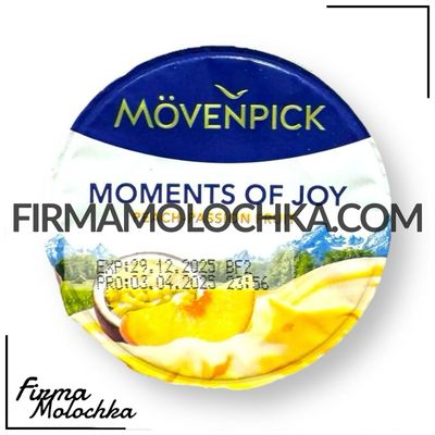 Йогурт МОМЕНТС зі смаком персик-маракуя 100грам ТМ МОВЕНПІК  (20шт/ящ)