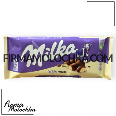 Шоколад білий БАБЛ (bubbly white) 95грам ТМ Мілка (15шт/ящ)