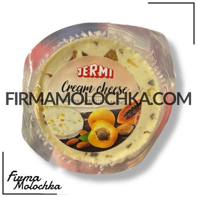 Сир вершковий з папаєю, абрикосом та мигдалем 50% 125грам ТМ Jermy (10шт/ящ) (Німеччина)
