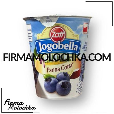 Йогурт йогобелла ПАННА КОТА зі смаком ЧОРНИЦІ 150грам ТМ Zott (20шт/ящ)