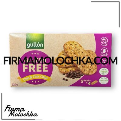 Печиво без глютену вівсяне з ШОКОЛАДОМ 220грам ТМ Гуллон (8шт/ящ)