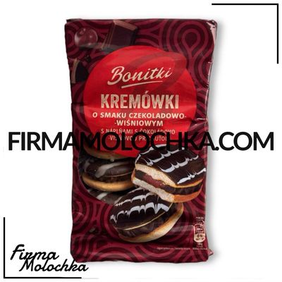 Печиво КРЕМУВКИ з шоколадно-вишневим кремом 330грам ТМ Бонітки (5шт/ящ)