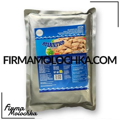 Тунець шматочками в олії 1кг ТМ АТЛАНТІКО (16шт/ящ)