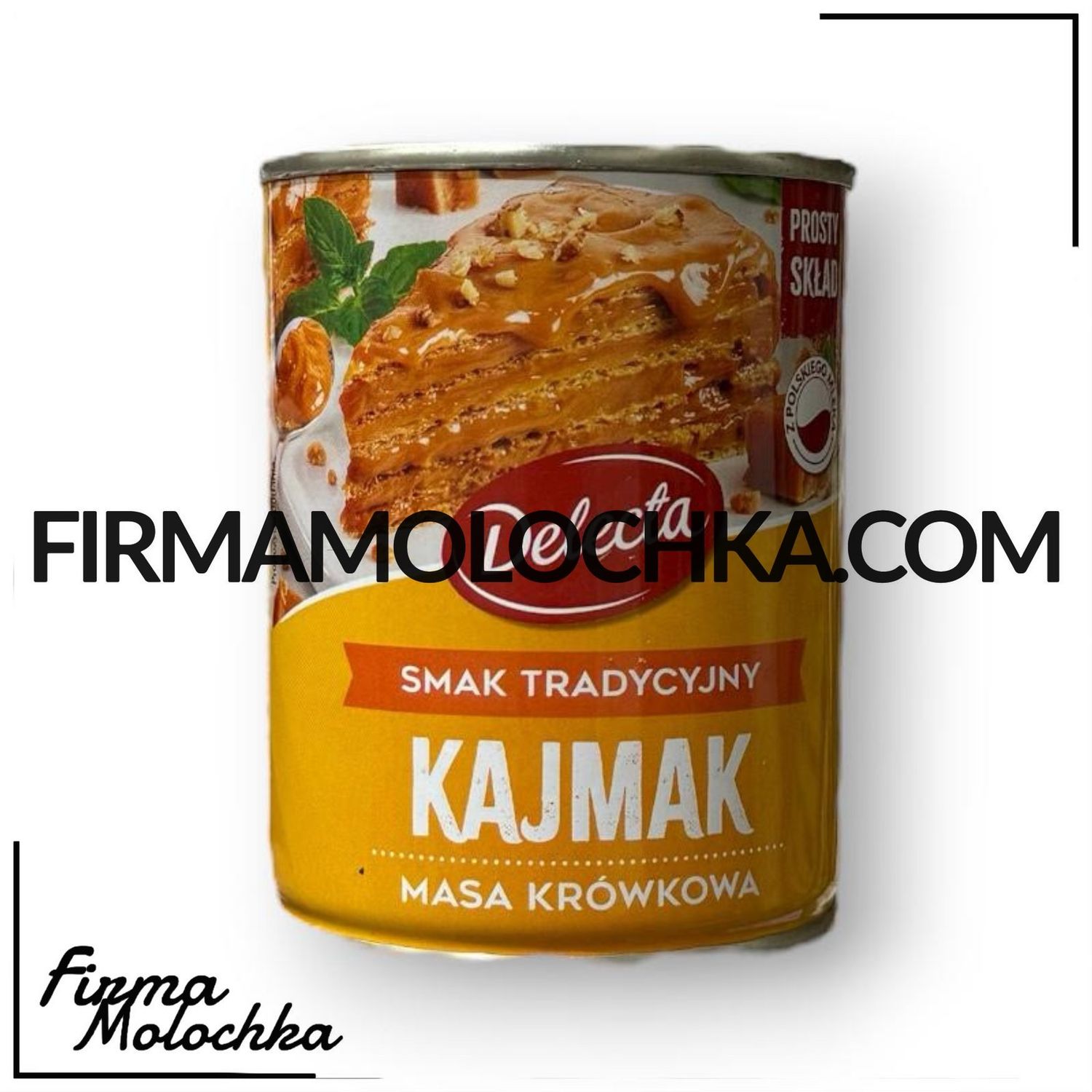 Згущене молоко каймак ТРАДИЦІЙНИЙ СМАК 400грам (ж/б) ТМ Delecto (6шт/ящ)