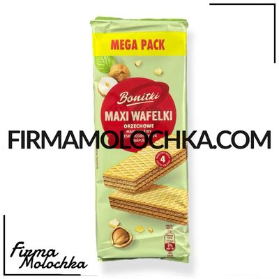 МАКСІ вафля з ГОРІХОВИМ кремом 450грам ТМ Бонітки (15шт/ящ)