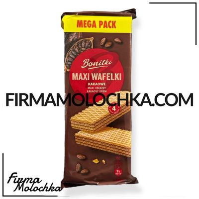 МАКСІ вафля з ШОКОЛАДНИМ кремом 450грам ТМ Бонітки (15шт/ящ)