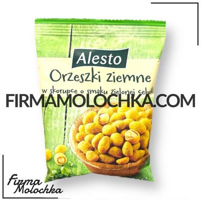 Арахіс в клярі зі смаком ЗЕЛЕНОЇ ЦИБУЛІ 200грам ТМ Алесто (30шт/ящ)
