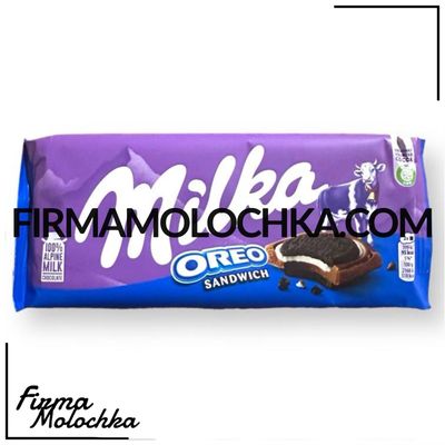 Шоколад молочний зі смаком орео-сендвіч (oreo sandwich) 92грами ТМ Мілка (16шт/ящ)