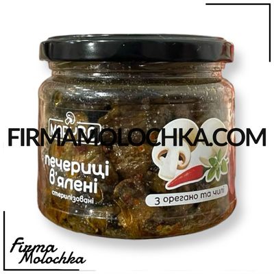 Печериці в'ялені з ОРЕГАНО та ЧИЛІ 300грам ТМ MARYBO (8шт/ящ)