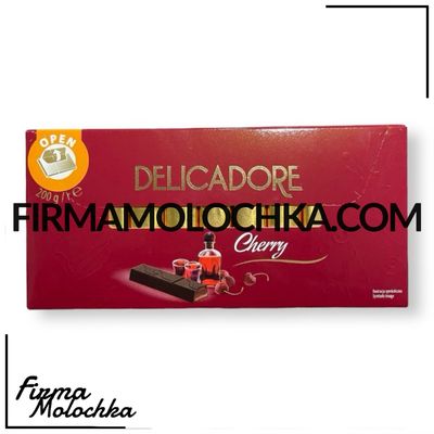 Шоколад ДЕЛІКАДОР з вишневою начинкою 200грам (12шт/ящ)