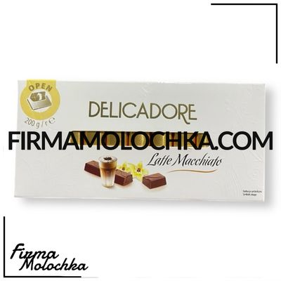Шоколад ДЕЛІКАДОР з начинкою латте макіато 200грам (12шт/ящ)
