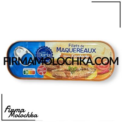Філе макрелі в соусі ЕСКАБЕЧЕ 169грам ТМ Les Doris (14шт/ящ)