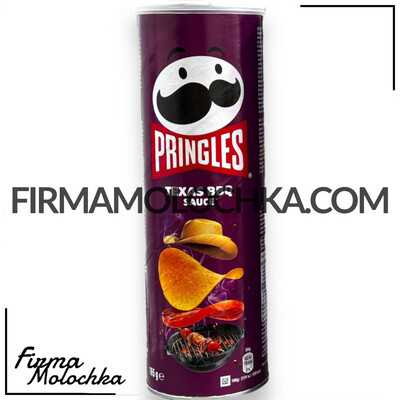 Чіпси "Прінглс" зі смаком соусу ТЕХАС БАРБЕКЮ 165грам (19шт/ящ)