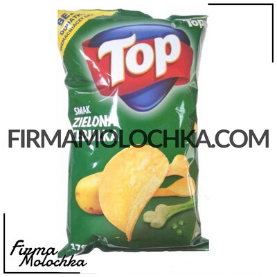 Чіпси зі смаком ЗЕЛЕНОЇ ЦИБУЛІ 150грам ТМ ТОП (20шт/ящ)