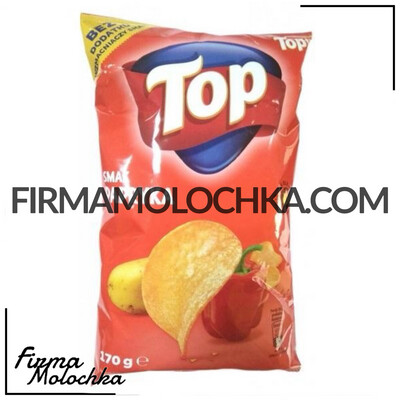 Чіпси зі смаком ПАПРИКИ 150грам ТМ ТОП (20шт/ящ) Чіпси зі смаком ПАПРИКИ 150грам ТМ ТОП (20шт/ящ)