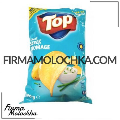 Чіпси зі смаком СМЕТАНИ ТА ЗЕЛЕНІ 150грам ТМ ТОП (20шт/ящ) Чіпси зі смаком СМЕТАНИ ТА ЗЕЛЕНІ 150грам ТМ ТОП (20шт/ящ)