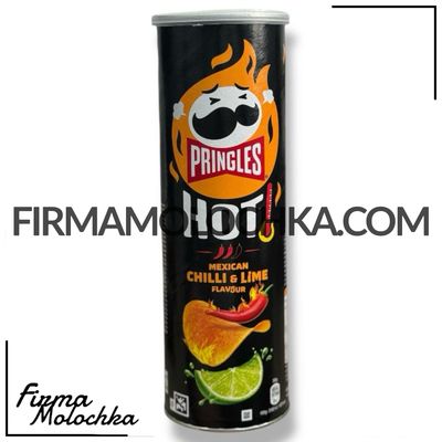 Чіпси "Прінглс" ГОСТРІ зі смаком ЧИЛІ ТА ЛАЙМУ (MEXICAN CHILI &amp; LIME) 160грам (19шт/ящ)