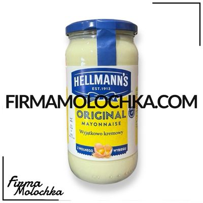 Майонез ОРИГІНАЛЬНИЙ (скло) 500мл ТМ Хелманс (12шт/ящ)