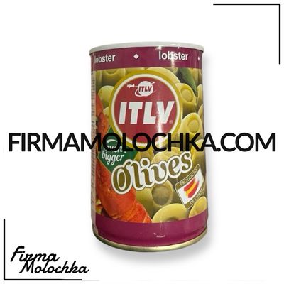 Оливки зелені фаршировані ЛОБСТЕРОМ (ж/б) 314мл ТМ ITLV (6шт/ящ)