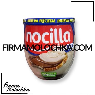 Шоколадна паста ШОКОЛАДНО-МОЛОЧНА З ФУНДУКОМ (скло) 180грам ТМ Nocilla (12шт/ящ)