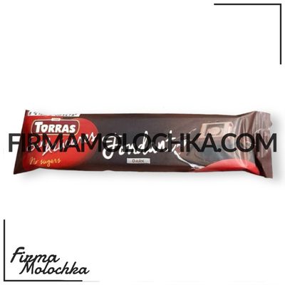 ЧОРНИЙ шоколадний батончик без цукру 30грам ТМ ТОРРАС (20шт/ящ)