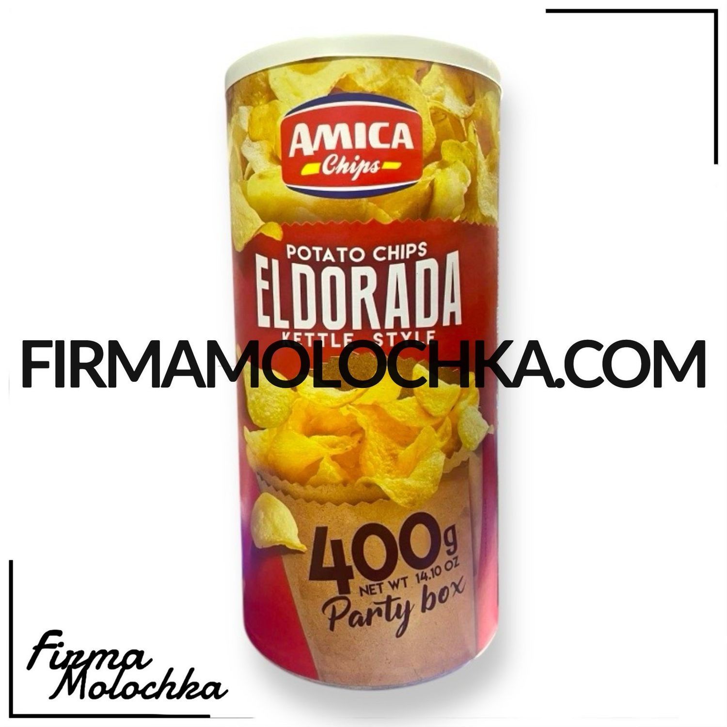 Чіпси eldorada КЛАСИЧНІ (ЧЕРВОНЕ ВІДРО) 400грам ТМ Аміка (6шт/ящ)