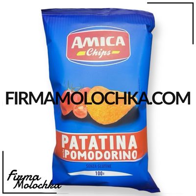 Чіпси зі смаком ТОМАТУ 100грам ТМ Аміка (20шт/ящ)