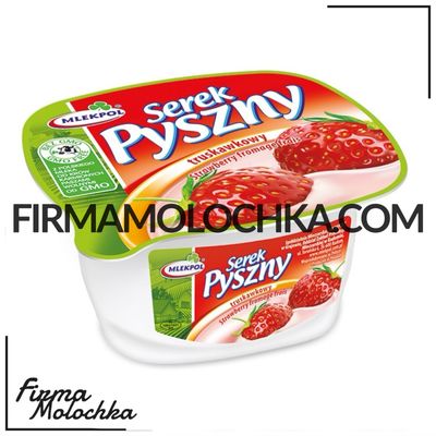 Десерт сирковий зі смаком ПОЛУНИЦЯ 140грам ТМ Млекпол (12шт/ящ)