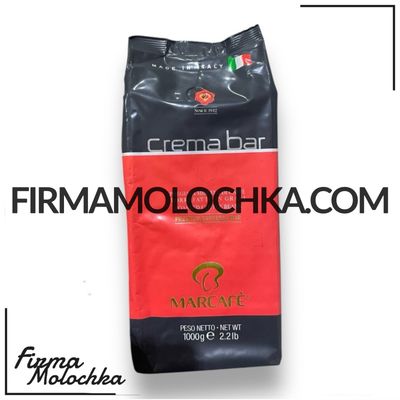 Кава в ЗЕРНАХ КРЕМА БАР 1кг ТМ Маркафе (6шт/ящ)