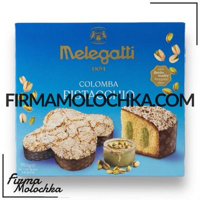 Панетон великодня голубка з ФІСТАШКОВИМ КРЕМОМ 750грам ТМ Melegatti (18шт/ящ)