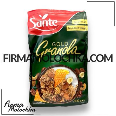 Гранола ГОЛД з горіхами та медом 300грам ТМ САНТЕ (14шт/ящ)